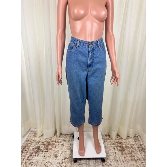 Newport News Denim - Vintage Newport News Jeanology High Rise Cropped Capri Denim Jeans Size 28